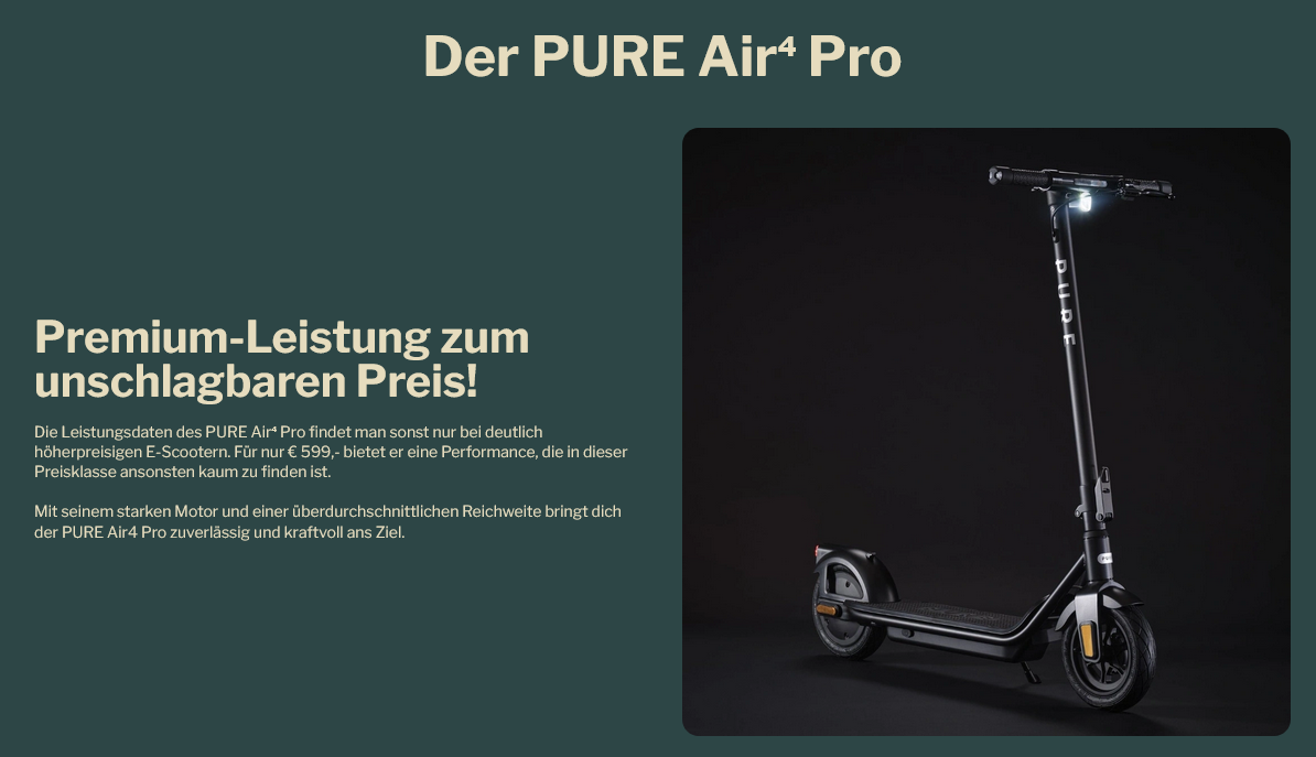 E-Scooter "PURE Air⁴ Pro"